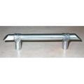 Modern Form Bar with leaf Motif Pull- Antique Bronze