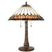 Meyda Tiffany 242005 Tuscaloosa 3 Light 25 Tall Buffet Table Lamp - MultiColor
