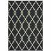 5 x 8 ft. Black & Ivory Trellis Indoor & Outdoor Area Rug - Black Ivory - 5 x 8