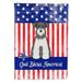 Patriotic USA Miniature Schanuzer Salt & Pepper Garden Size Flag