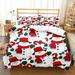 Christmas Duvet Cover King Soft Microfiber Duvet Covers Sets Xmas Printed Comforter Cover Set Christmas Holiday Decorative Bedding Sets(No Comforter)