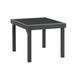 35 in. Grey Square Metal Extendable Outdoor Side Table
