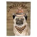 11 x 0.01 x 15 in. Pug No.2 Country Dog Flag Garden Size