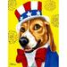 Unble Sams USA Beagle Flag Garden Size