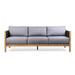 81 in. Sienna Outdoor Patio Sofa in Acacia Wood with Teak & Fabric Gray