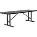 8 ft. Rectangular Steel Outdoor Table with Expanded Metal Black