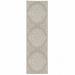 2 x 7 ft. Gray Oriental Stain Resistant Indoor & Outdoor Rectangle Area Rug - Gray and Ivory - 2 x 7 ft.