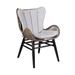 Fanny Outdoor Patio Dining Chair in Dark Eucalyptus Wood & Truffle Rope