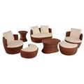 Romantic Collection outdoor 7-piece Ottoman set