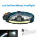 JahyShow Zoom Headlight - Cob Headlamp Torch with 6 Modes 18650 Battery and Adjustable Focus