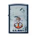 Zippo Lighter - Personalized Customize Message Engrave on Backside for U.S. Navy Windproof Zippo Lighter (Navy USN Anchor #Z5025)