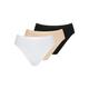 Jazz-Pants Slips MEY "TRINITI" Gr. 40, 3 St., schwarz-weiß (white, black,) Damen Unterhosen Jazzpants