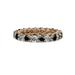 Black and White Diamond 3.4mm Gallery Eternity Band 2.94 to 3.41 Carat tw in 14K Rose Gold.size 5.0