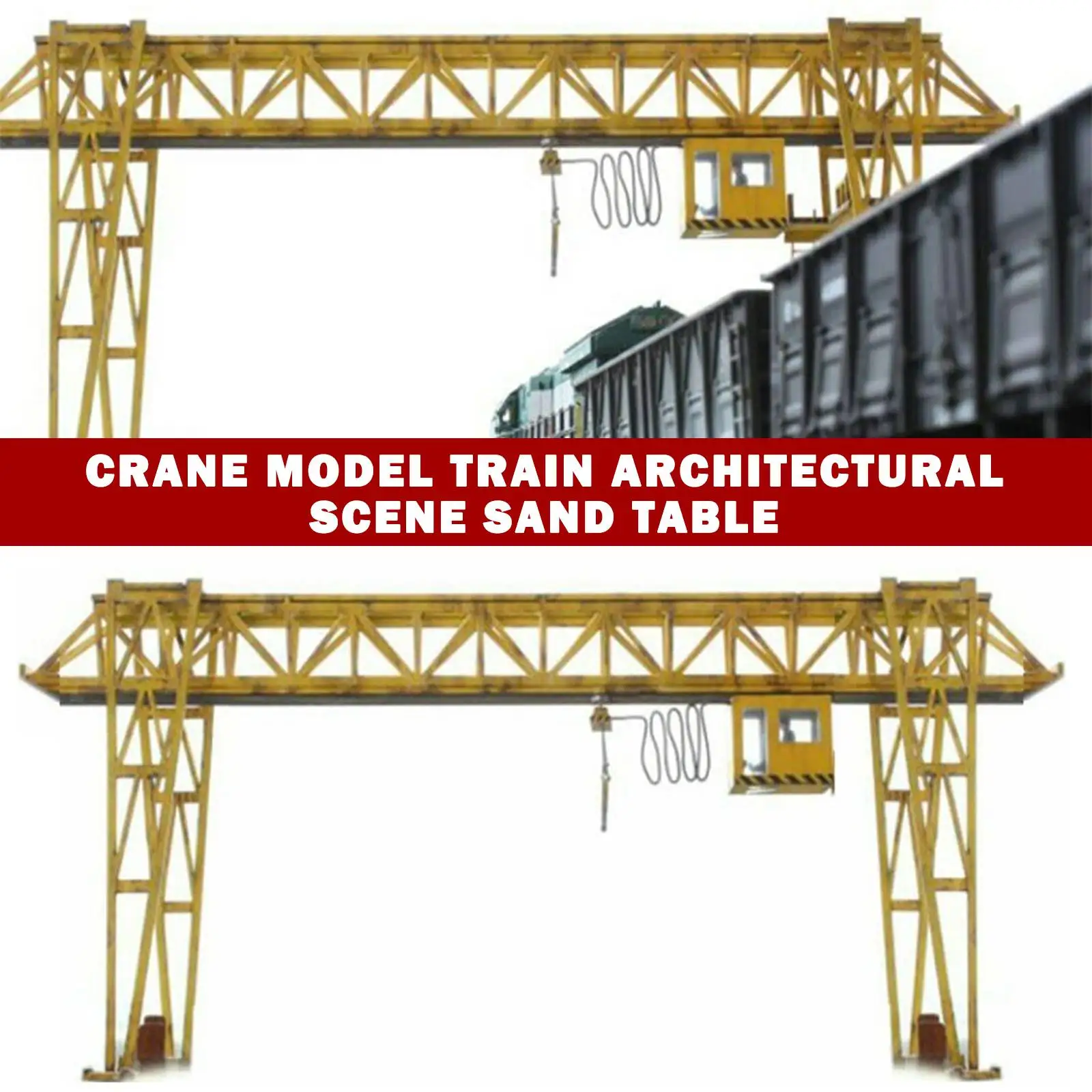 1:87 HO Maßstab E5 Kran Miniaturmodell Grau für Eisenbahn Architekturmodell Sandtisch Hobby Modell Szenerie Layout Zubehör