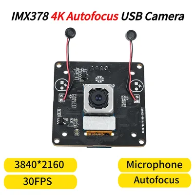 IMX378, 4K-Autofokus-USB-Kameramodul mit Mikrofon, 30 fps 3840 x 2160, für Live-Streaming, Webcam HD