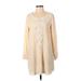 ASTR The Label Casual Dress - Shift Scoop Neck Long sleeves: Ivory Dresses - Women's Size Small