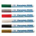 Christmas Porcelain Paint Pens (Pack of 6) Christmas Craft Supplies 6 assorted Christmas colours - Gold, Silver, Red, Dark Green, Black & White