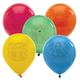 Jungle Chums Party Balloons (Pack of 10) Party Decorations 5 assorted rainbow colours - Red, Yellow, Green, Blue & Orange