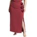 Plus Size Women's Rosette Maxi Skirt by ELOQUII in Tibetan Red (Size 28)