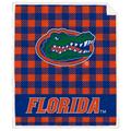 Florida Gators 50" x 60" Buffalo Check Royal Plush Sherpa Blanket