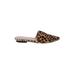 Steve Madden Mule/Clog: Brown Leopard Print Shoes - Women's Size 7 1/2 - Almond Toe