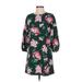 Ann Taylor Casual Dress - Mini High Neck 3/4 sleeves: Green Floral Dresses - Women's Size 00