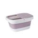 SUKORI Foot Spa Foldable Footbath Bathroom Foot Soaking Bucket Plain Foaming Massage Bucket Folding Sauna Bathtub Pedicure Bath (Color : Pink)