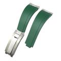 EKSIL Metal Curved End 20mm 21mm Watchbands Special for Rolex Datejust 41mm 126334 m126300 Watch Strap Link Accessories Tools Men (Color : Green, Size : 20mm)