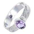Silver N Rock Amethyst Gemstone Band Ring Men & Women Band Ring All Size Gift Item 925 Sterling Silver Handmade Jewelry ERG-117F_ (Z 1/2)