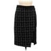 Liverpool Los Angeles Casual Skirt: Black Grid Bottoms - Women's Size 6