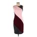 Banana Republic Factory Store Casual Dress - Sheath: Burgundy Color Block Dresses - Women's Size 2