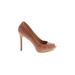 L.A.M.B. Heels: Pumps Stilleto Cocktail Party Tan Print Shoes - Women's Size 9 - Peep Toe