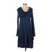 Kensie Casual Dress - Sweater Dress: Blue Dresses - Women's Size X-Small