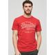 T-Shirt SUPERDRY "Basic Shirt CLASSIC VL HERITAGE T SHIRT mit Logodruck" Gr. M, rot (ferra red marl) Herren Shirts T-Shirts