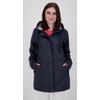 Regenjacke DEPROC ACTIVE "Friesennerz ANKERGLUT HVN", Damen, Gr. 50 (XL), blau (navy), Obermaterial: 100% Polyurethan; Futter: 100% Polyester, casual, figurumspielend, Langarm gerader Abschluss mit Druckknopf, Jacken, auch in Großen Größen erhältlich