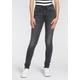 Skinny-fit-Jeans LEVI'S "721 High rise skinny" Gr. 30, Länge 30, schwarz (black wash) Damen Jeans Röhrenjeans