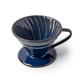 Aroplor Ceramic Pour Over Coffee Dripper 60 Angle Cone 02-4Cup Ceramic Coffee Maker with 1 Hole,Portable Pour Over Coffee Maker(Blue)