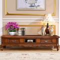 RARLON TV Stand Wood in Brown | 17.7 H x 94.5 W x 19.7 D in | Wayfair 04CQP6ZEUF4ZP7N8