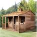 Cedarshed Ranchhouse 12 ft. W x 14 ft. D Western Red Cedar Wood Storage Shed in Brown | 177" H x 192" W x 144" D | Wayfair RH1612