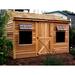 Cedarshed Haida 12 ft. W x 10 ft. D Western Red Cedar Wood Storage Shed in Brown | 112 H x 144 W x 120 D in | Wayfair H1210