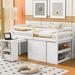 Harriet Bee Jakevious Twin Loft Bed w/ Drawers in White | 44.4 H x 42.3 W x 93.8 D in | Wayfair D6424C3DAF0E4DF9BC8ADD6549A23CD4