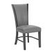 Red Barrel Studio® Hollyanne Fabric Side Chair Dining Chair Wood/Upholstered in Gray | 41 H x 23.5 W x 19.5 D in | Wayfair