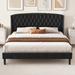 Lark Manor™ Arnell King Platform Bed Upholstered/Metal in Black/Gray | 50 H x 76 W x 84 D in | Wayfair DB9319F6BA8E4B0A8F9408E459C7F019