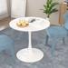 Ebern Designs Marbury Pedestal Dining Table Wood/Metal in White | 28.7 H x 31.5 W x 31.5 D in | Wayfair 7D95FA90E64644EE9D91B1663879B732