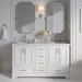 Winston Porter Peighten 60.75" Double Bathroom Vanity Base Only Wood/Solid Wood in White | 34.5 H x 60.75 W x 21.5 D in | Wayfair