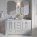 Winston Porter Peighten 61 Double Bathroom Vanity w/ Top Wood/Marble in Gray | 35.25 H x 61 W x 22 D in | Wayfair 5A3B762CC16645258A44489380B93C19