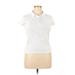 CALVIN KLEIN JEANS Short Sleeve Polo Shirt: White Tops - Women's Size X-Large