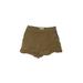 Anthropologie Khaki Shorts: Green Print Bottoms - Women's Size 2 - Dark Wash