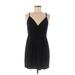 BCBGeneration Casual Dress - Party Plunge Sleeveless: Black Print Dresses - Women's Size Medium