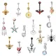 1PC Animal Jewelry Piercing Navel Belly Button Ring for Women 316L Surgical Steel Body Jewelry